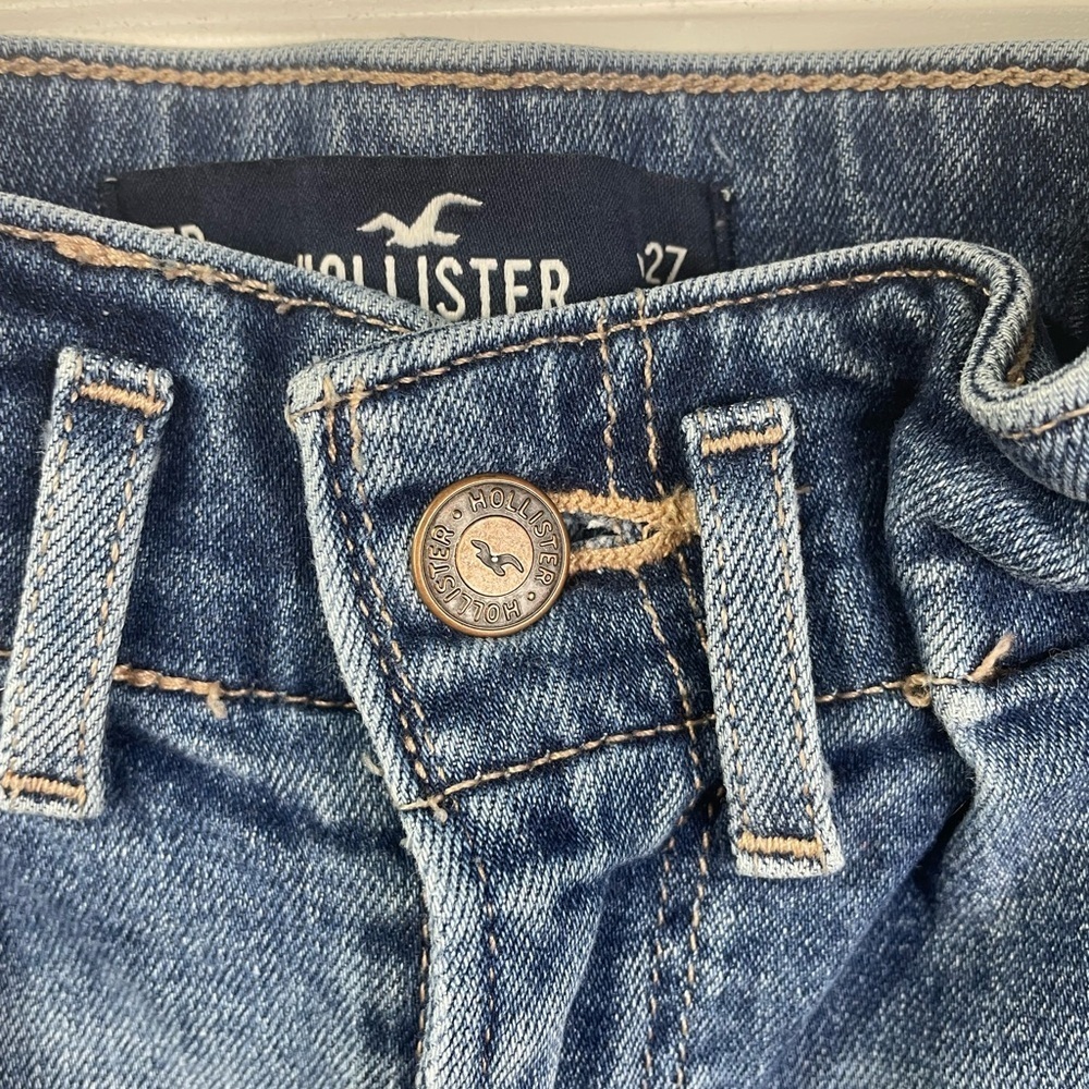 Hollister Ultra High-Rise Mom Jean Vintage Stretch Blue Denim Jeans 5R Women’s - Picture 10 of 11